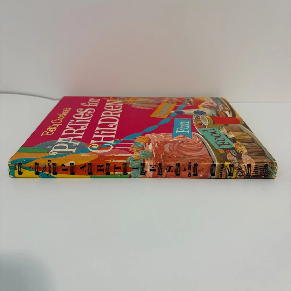 Betty Crocker Parties for Children Vintage 1964 Spiral Cookbook Kids Great